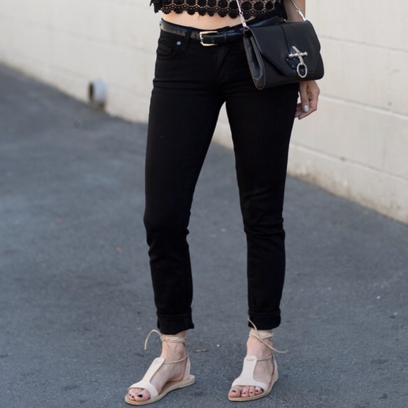 paige transcend verdugo crop jeans in black overdye